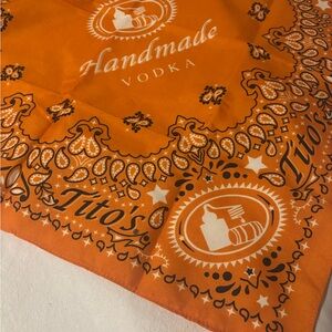 Tito's Handmade Vodka Orange Bandana